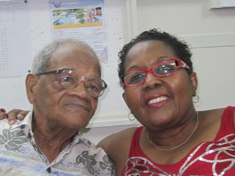 Leroy and his wife celebrating his birthday at BBL