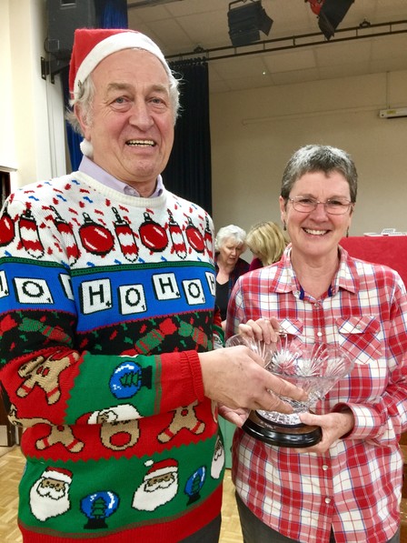 Crystal Trophy presented to Helen Hannay
