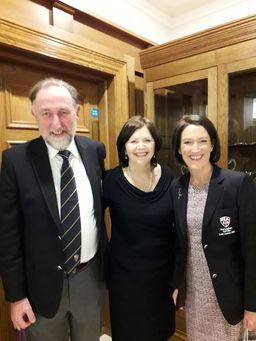 Past President Clair Nason (2017/18) with Captain Ken and Lady Captain Sue Caslin