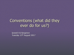 Conventions, slide one