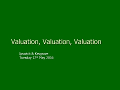 Valuation, slide one