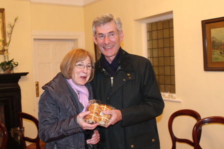 Edward & Bernadette win the Hot Cross Buns