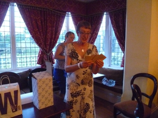 The President getting ready to dispense the prizes....!