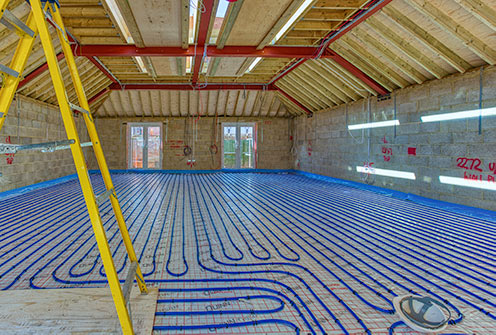 Playing area with underfloor heating - October 10