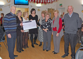 Presentation of cheque to Macmillan Support