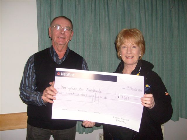 Cheque presentation to East Midlands Air Ambulance