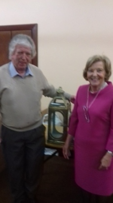 President Sheila Murray presents her Prize to Gerry Monaghan