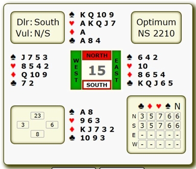 Were you North/South last week. How did you fare on board 15?