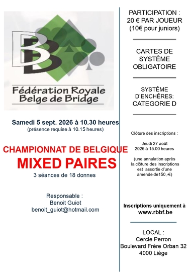 Paire mixte 5 septembre
