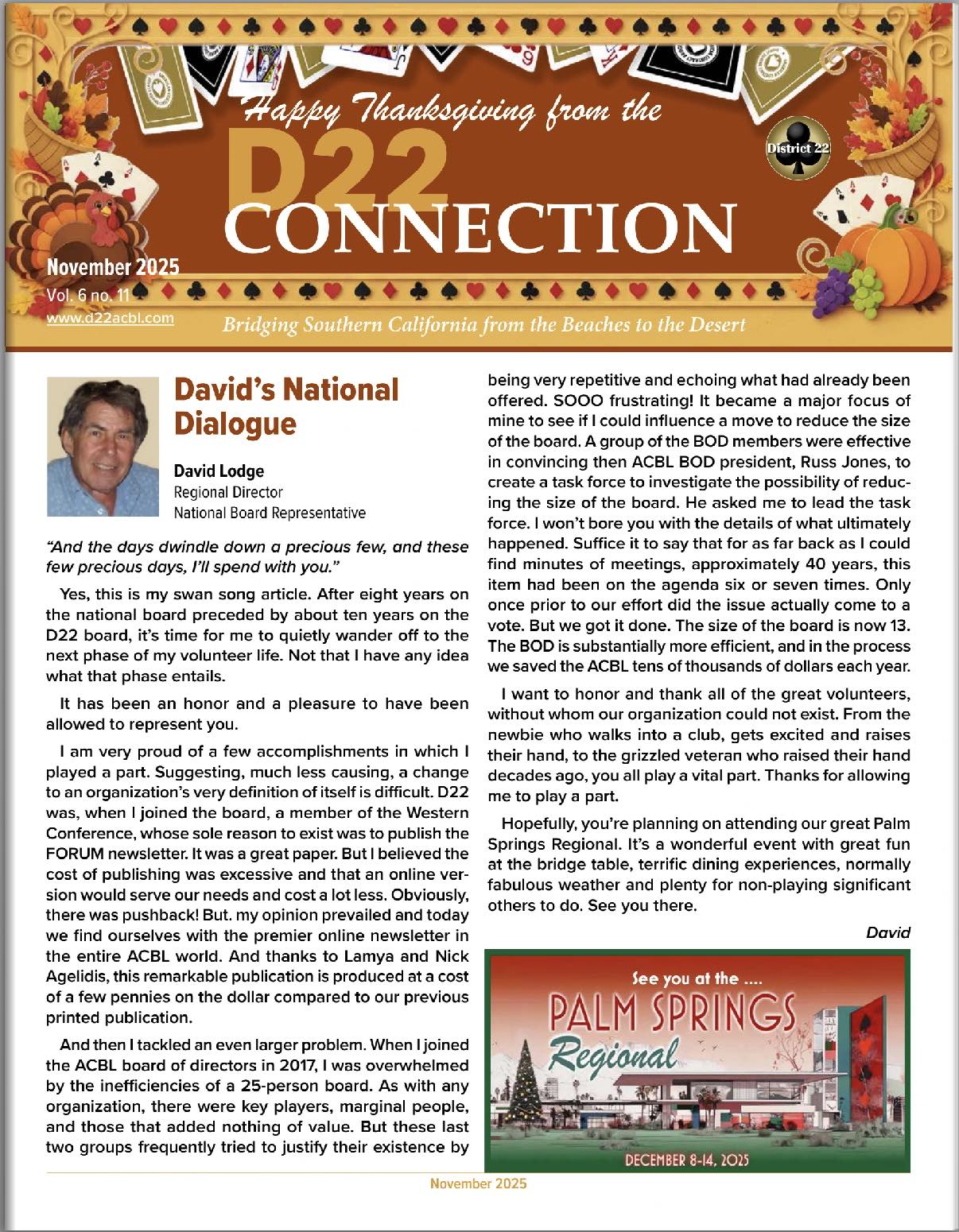 Click here to view the November D22 Connection