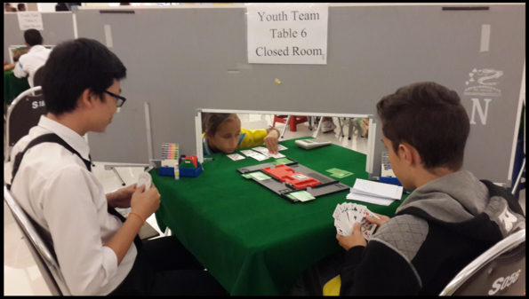 What is this tray doing on the bridge table?