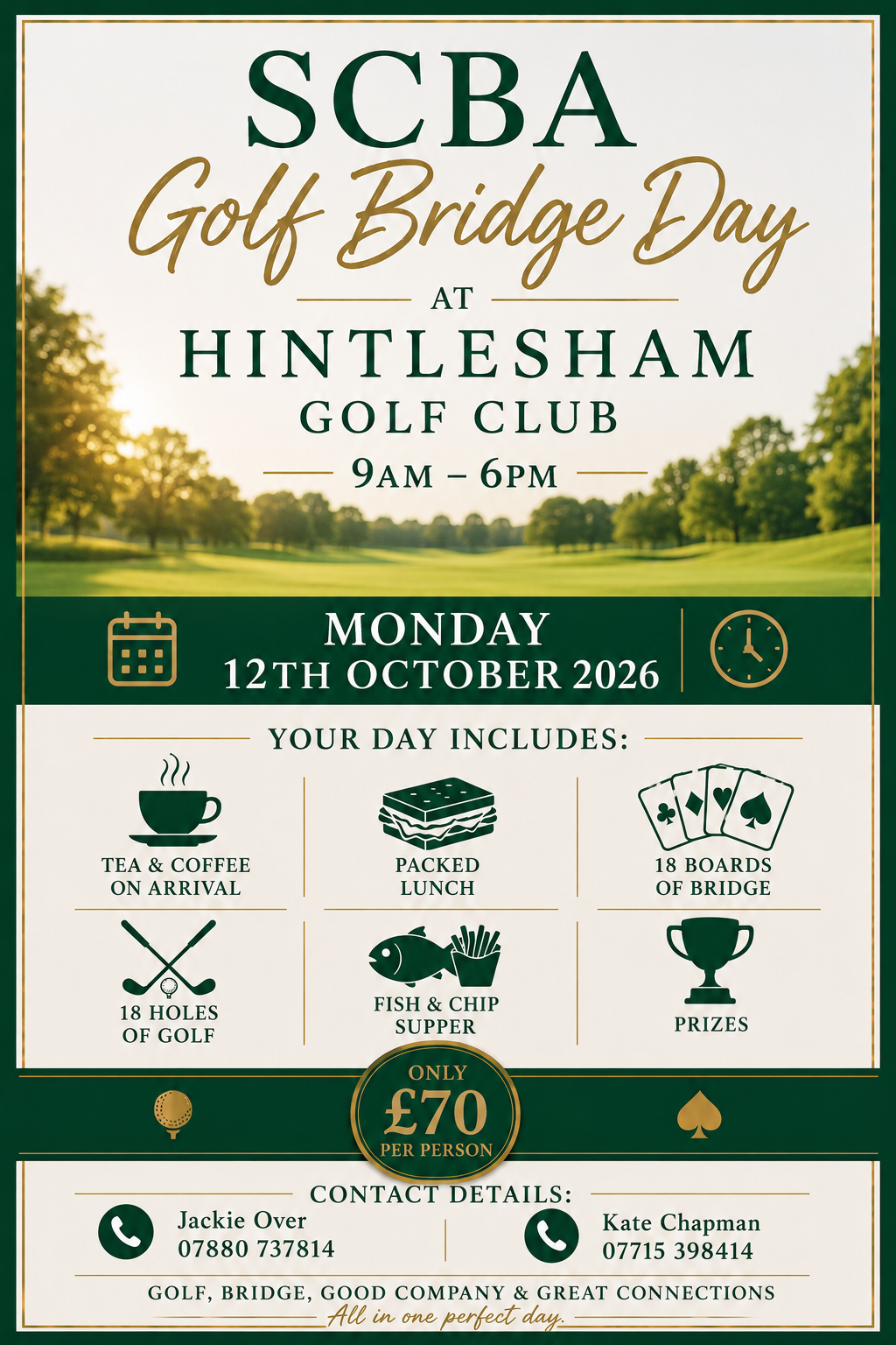Suffolk Bridge Golf Day - Hintlesham GC - 12th October 2026