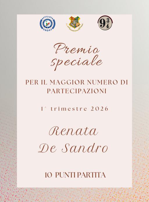 PREMIO SPECIALE TRIMESTRE