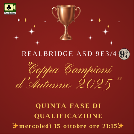 COPPA CAMPIONI D’AUTUNNO 2025