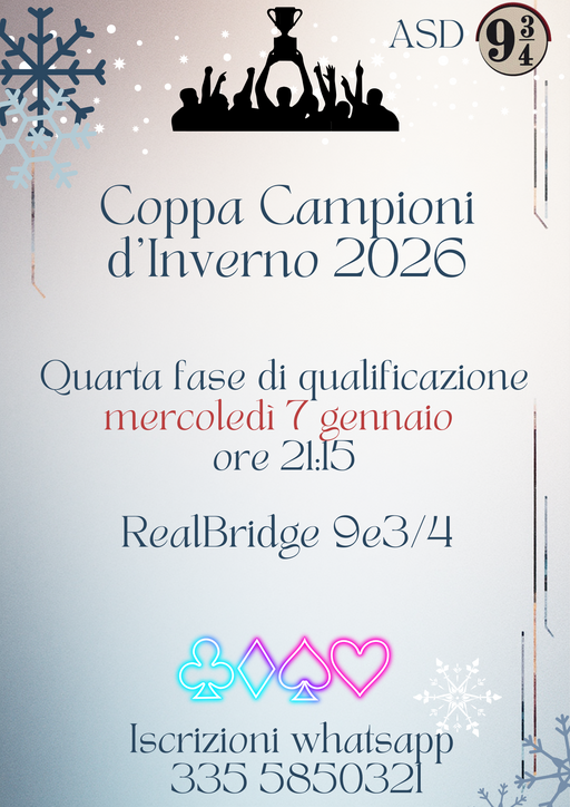 COPPA CAMPIONI D’INVERNO 2026