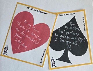 Play it Forward Honor Cards