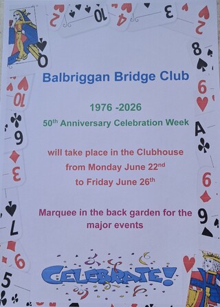 Balbriggan Bridge Club 1976-2026