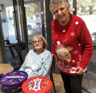 Friday Christmas party N/S winners on handicap were Elain and Cath