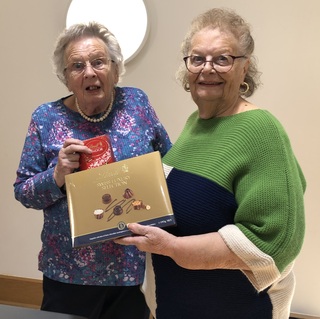 Christmas party winners E/W  Ann and Jackie
