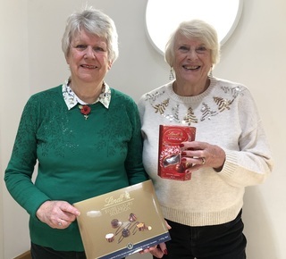 Friday Christmas party N/S winners were Janet and Barbara