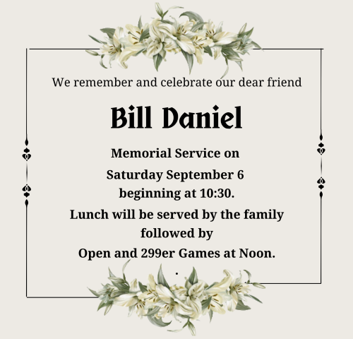 Bill Daniel Celebration Invite