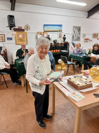 PEG O'NEILL CELEBRATES HER 90TH BIRTHDAY WITH HER BRIDGE FRIENDS