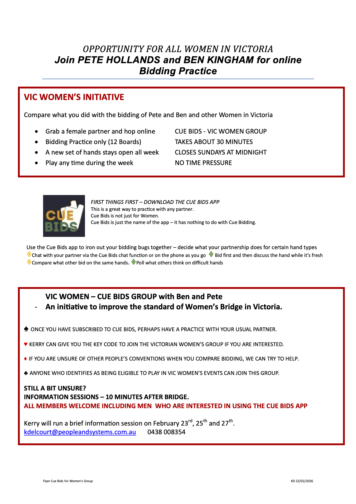 Cuebids Bidding Workshop