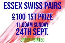 Essex Swiss Pairs - Sunday 24th September 2023