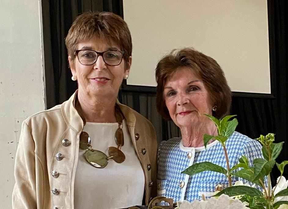 Outgoing President Connie Collins hands over to incoming President Aine Doyle 2025