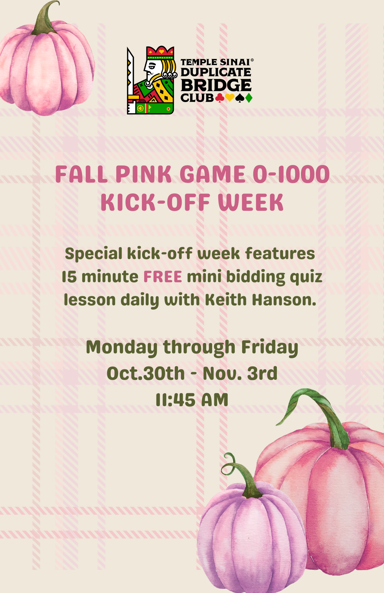Fall Pink Game with Keith Hanson
