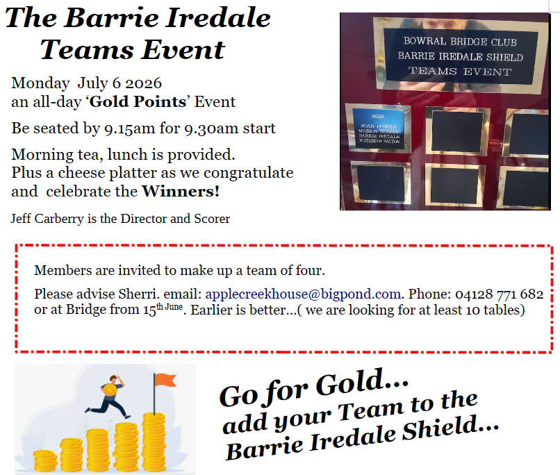 The Barrie Iredale Teams Event