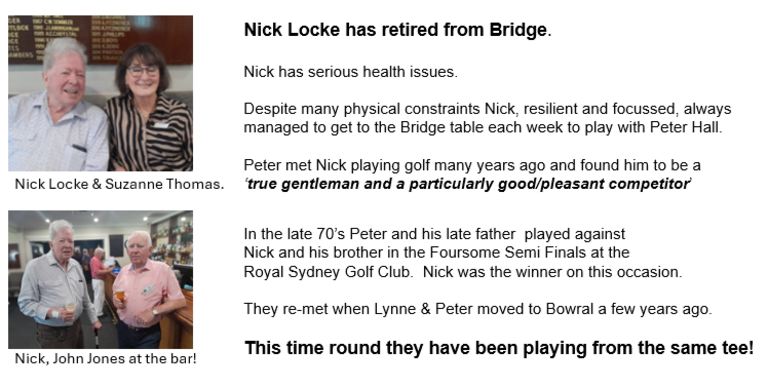 Nick Locke has retired