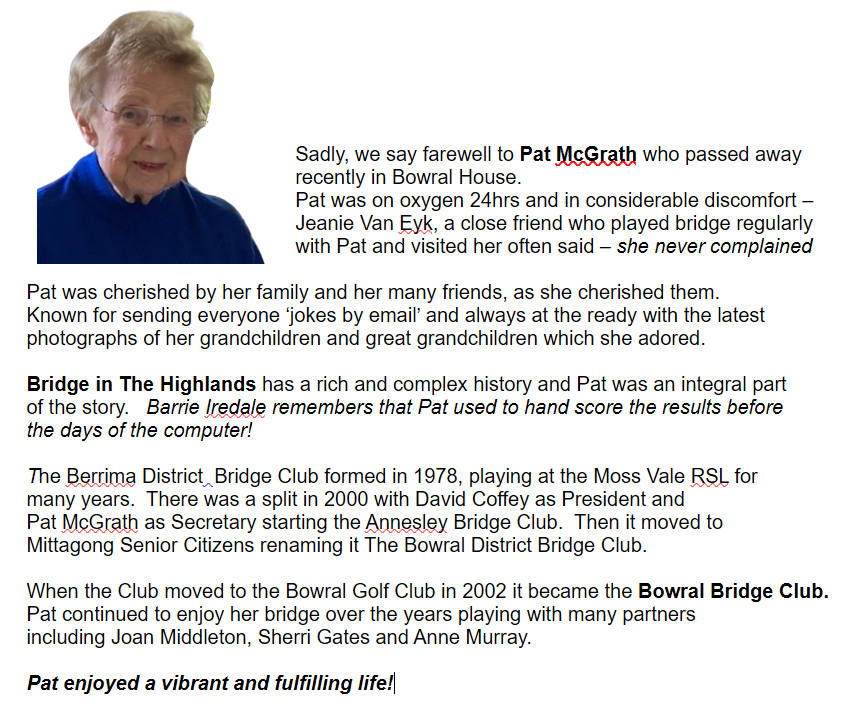 Vale Pat McGrath