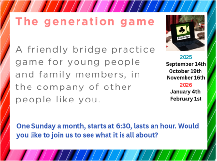 Generation Game & after school on Thursdays on RealBridge