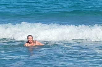 Frollicking in The Sea in Tunisia