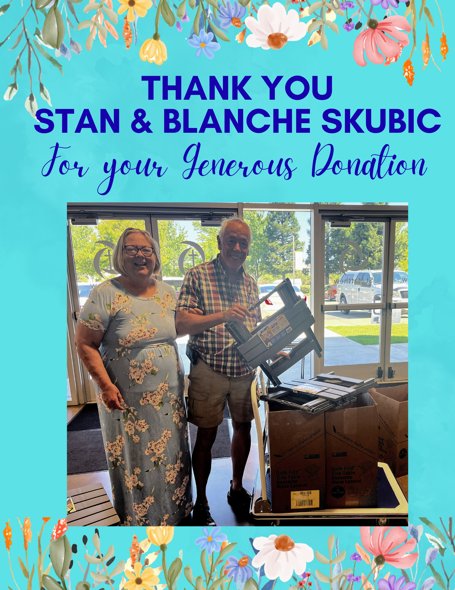 THESE TABLES ARE A HUGE HELP TO OUR CLUB!