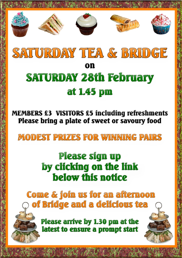 SATURDAY TEA - FEBRUARY 2026