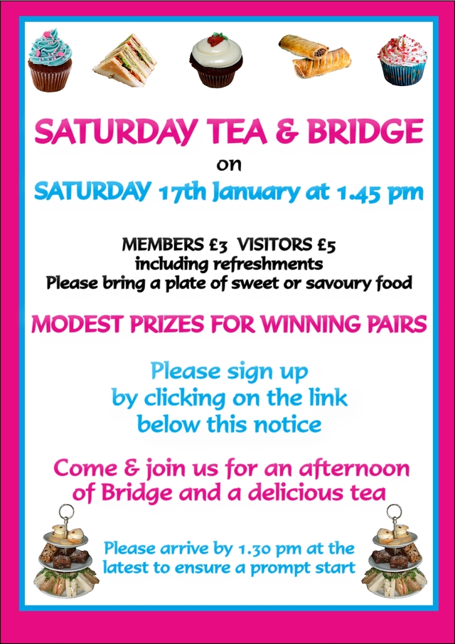 SATURDAY TEA - JANUARY 2026