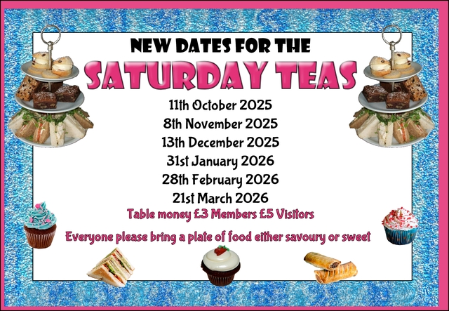 SATURDAY TEA  DATES