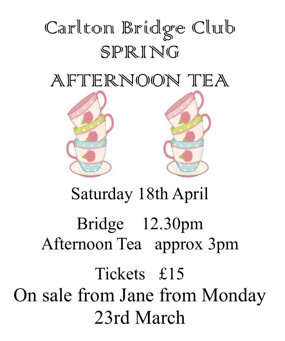 Spring Afternoon Tea