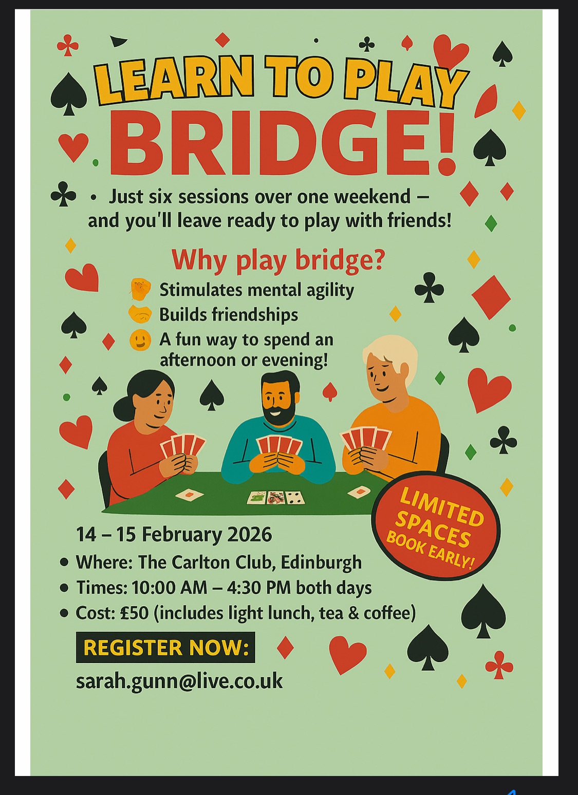Bridge in a Weekend: Do you know anyone interested ?