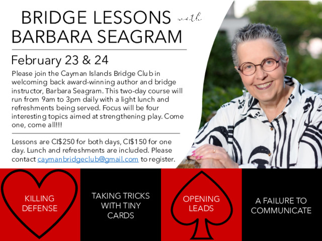 Barbara Seagram Bridge Lessons