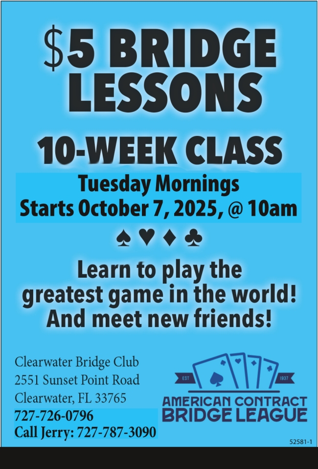 October Bridge Lessons