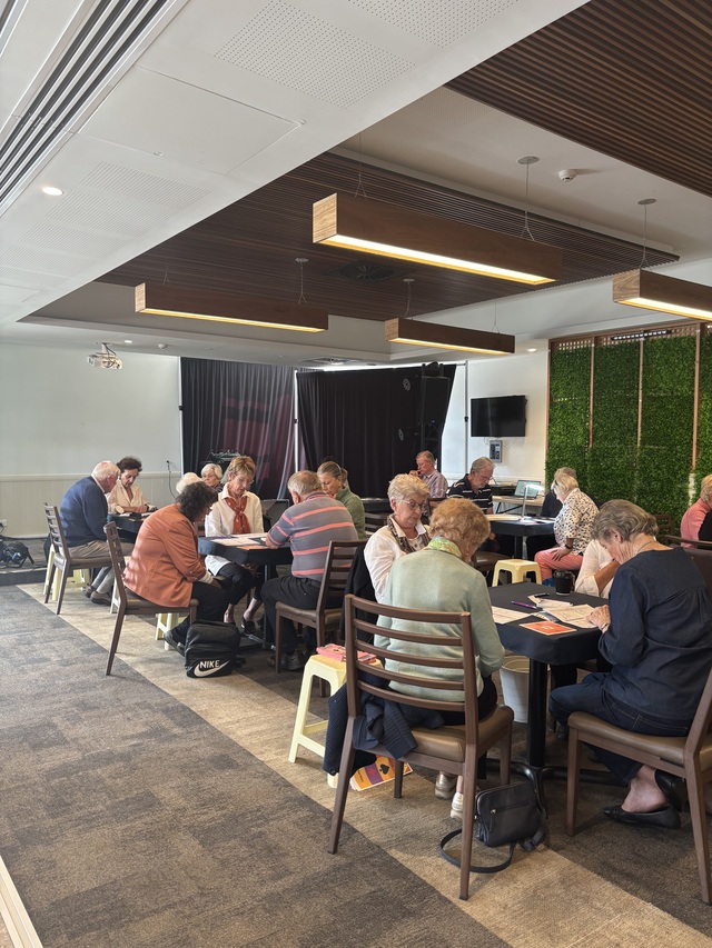 Another successful afternoon of Supervised Bridge with 10 tables in CJ's Club Cowra
