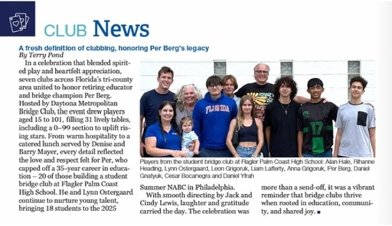 WE ARE IN THE BRIDGE BULLETIN!