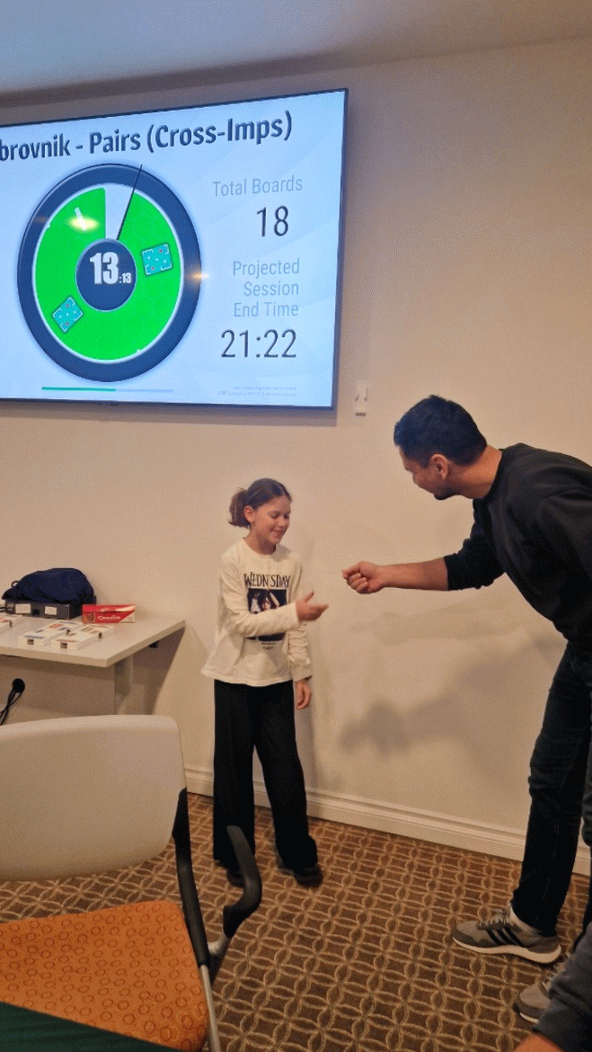 Frano Mozara i Iva Strnad - pobjednici parskog turnira u bridžu 27.11.2025.