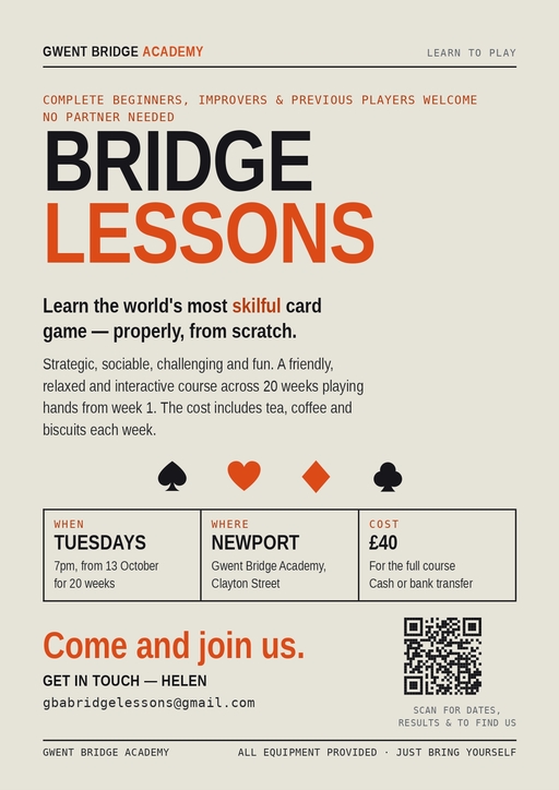Bridge Lessons - Gwent Bridge Academy