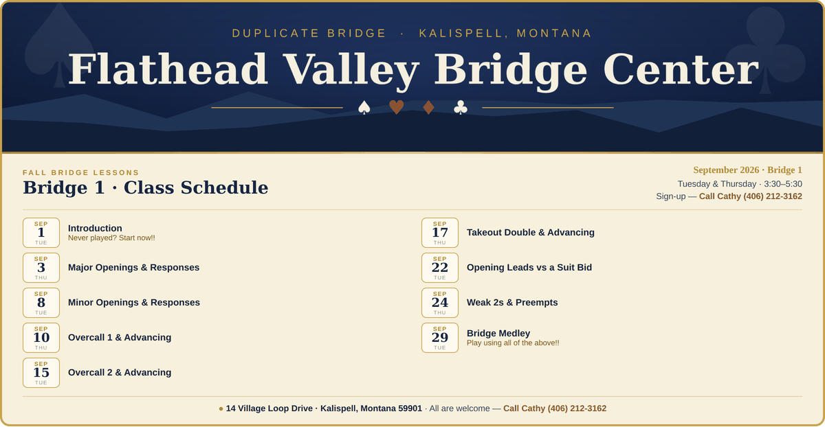 Bridge Lessons