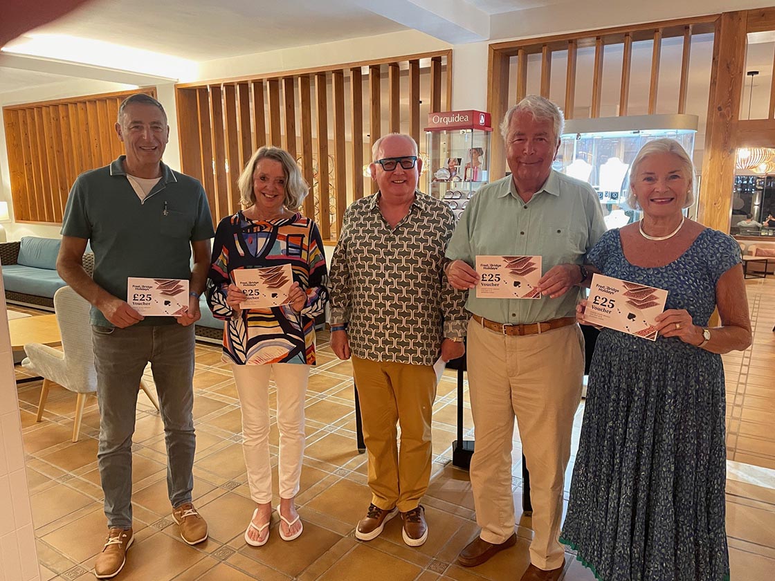 Championship Pairs Week 2: Stuart Shalom & Barbara Eastabrook (winners) Paul & Cecilia Jesper (runner-ups)