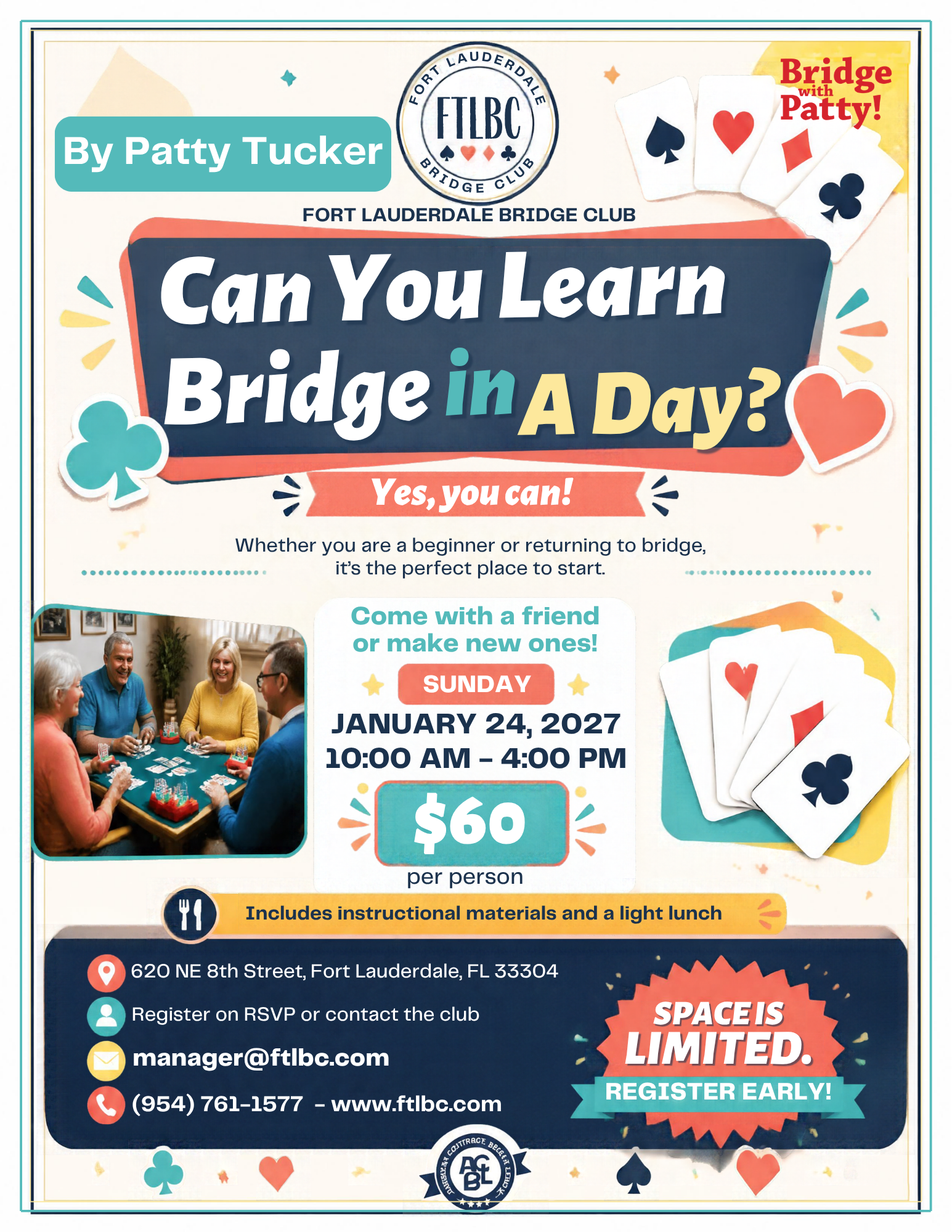 Learn Bridge in a Day with Patty Tucker